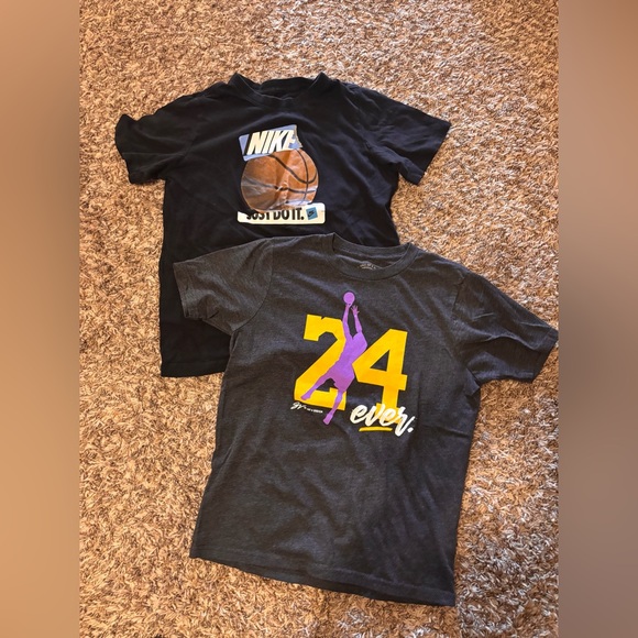 2 shirt bundle Nike and Kobe Basketball Youth Tees Size boys Large - Picture 1 of 5